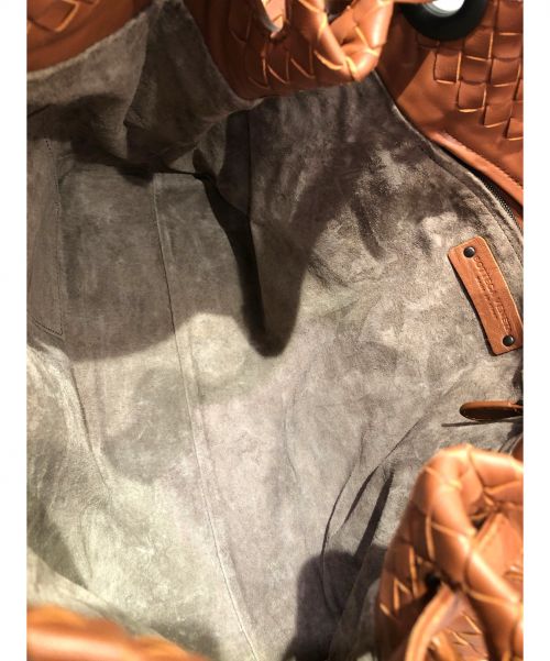 BOTTEGA VENETA（ボッテガベネタ）BOTTEGA VENETA (ボッテガベネタ) イントレチャートショルダーバッグ ブラウンの古着・服飾アイテム