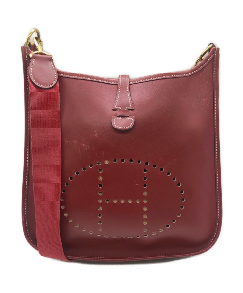 HERMES（エルメス）HERMES (エルメス) エヴリンⅠ PM レッド サイズ:PM □D(2000年)の古着・服飾アイテム