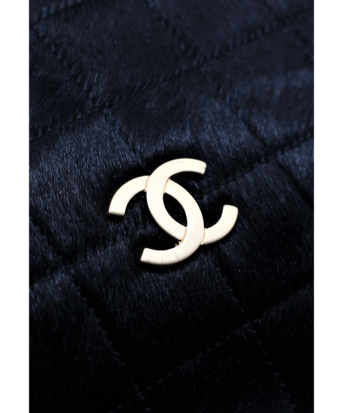 CHANEL（シャネル）CHANEL (シャネル) 巾着ショルダーバッグ ブラック サイズ:- チョコバー ハラコ 6752887の古着・服飾アイテム