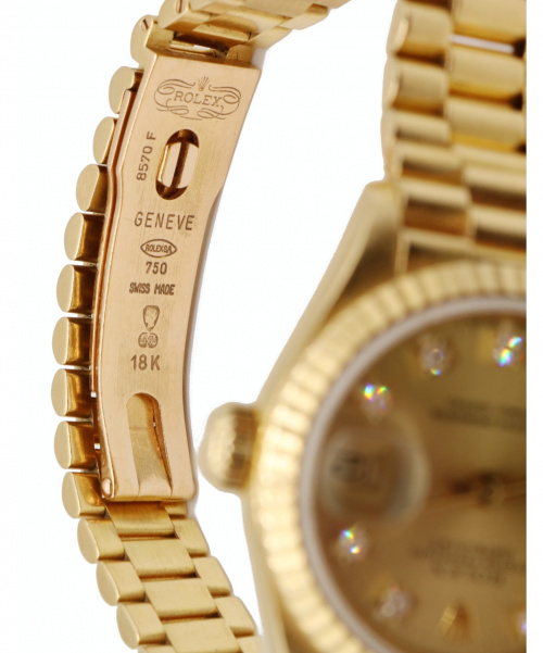 ROLEX（ロレックス）ROLEX (ロレックス) レディ デイトジャスト　69178G サイズ:26mm 10Pダイヤ 金無垢 K18の古着・服飾アイテム