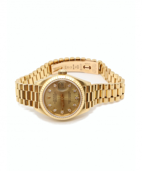 ROLEX（ロレックス）ROLEX (ロレックス) レディ デイトジャスト　69178G サイズ:26mm 10Pダイヤ 金無垢 K18の古着・服飾アイテム