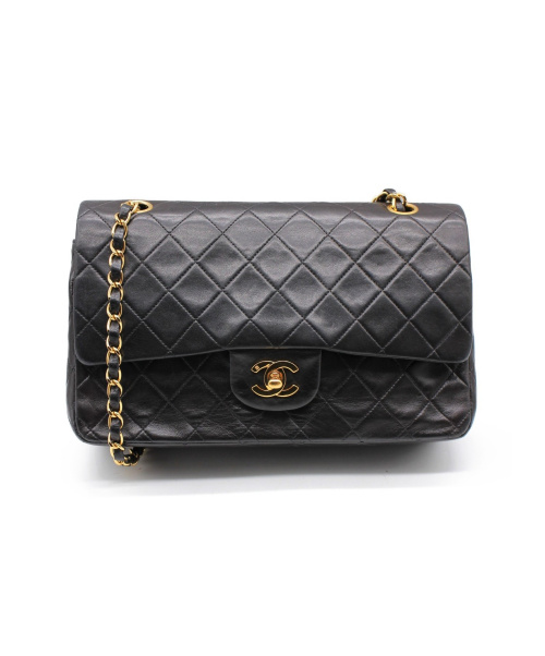 CHANEL（シャネル）CHANEL (シャネル) Wフラップチェーンショルダーバッグ ブラック サイズ:- マトラッセ25 A01112 ラムスキン 2499484の古着・服飾アイテム