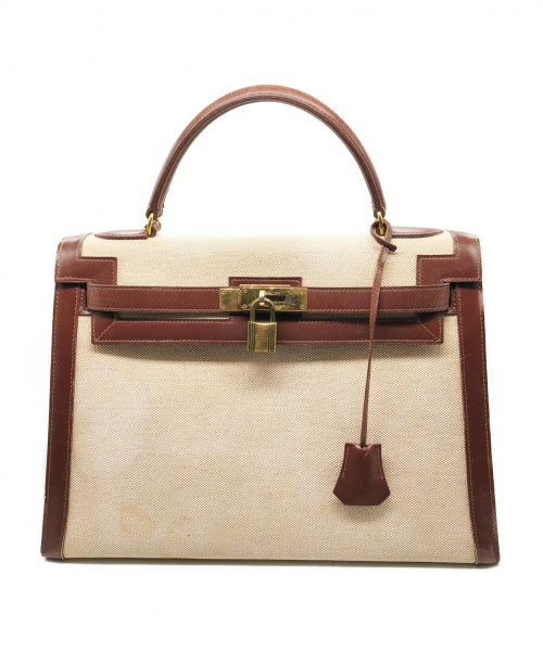 HERMES（エルメス）HERMES (エルメス) ケリー32 ブラウン サイズ:32 ケリー32 外縫い トワルアッシュ 〇G(1977年)の古着・服飾アイテム
