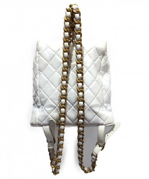 CHANEL（シャネル）CHANEL (シャネル) マトラッセリュック ホワイト サイズ:- ラムレザーの古着・服飾アイテム