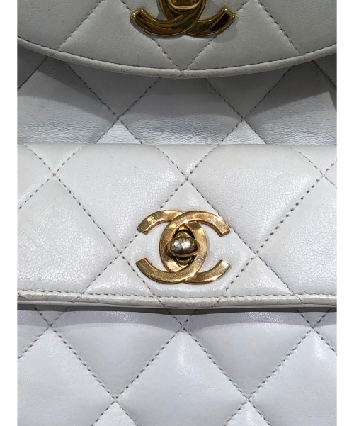 CHANEL（シャネル）CHANEL (シャネル) マトラッセリュック ホワイト サイズ:- ラムレザーの古着・服飾アイテム