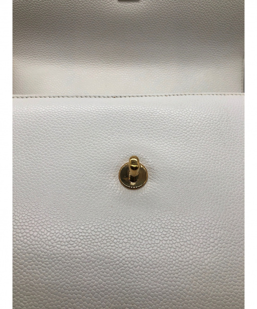 CHANEL（シャネル）CHANEL (シャネル) ハンドバッグ ホワイト サイズ:- キャビアスキンの古着・服飾アイテム
