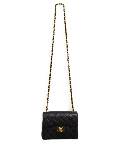 CHANEL（シャネル）CHANEL (シャネル) ミニマトラッセチェーンショルダーバッグ ブラック サイズ:- ミニマトラッセ A1115 ラムレザー 3434582の古着・服飾アイテム