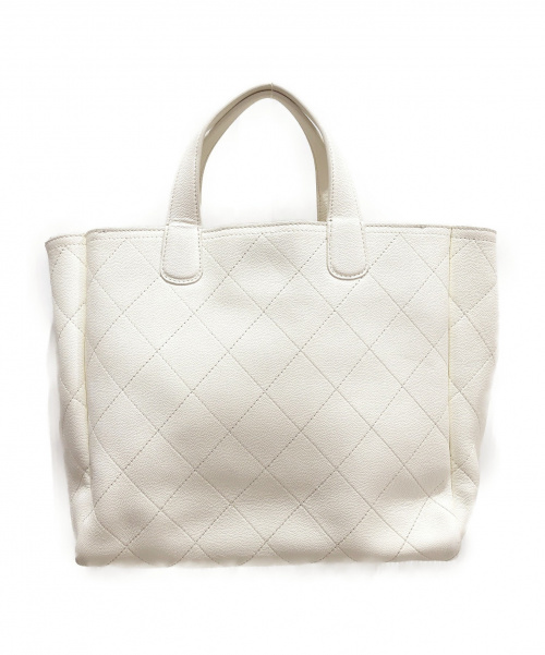 CHANEL（シャネル）CHANEL (シャネル) 2wayトートバッグ ホワイト サイズ:- キャビアスキンの古着・服飾アイテム