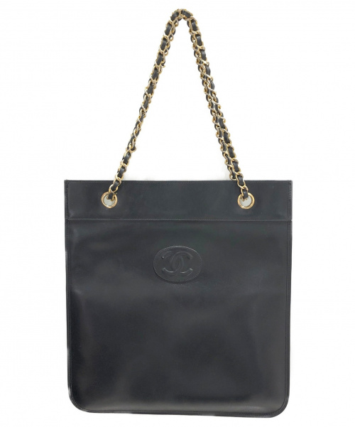 CHANEL（シャネル）CHANEL (シャネル) ヴィンテージチェーンショルダートートバッグ ブラックの古着・服飾アイテム
