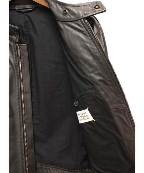 Maison Margiela（メゾンマルジェラ）Maison Margiela (メゾンマルジェラ) 八の字ライダースジャケット ブラック サイズ:Sの古着・服飾アイテム