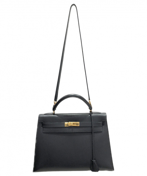 HERMES（エルメス）HERMES (エルメス) ケリー32 ブラック サイズ:32 外縫い アルデンヌ ゴールド金具の古着・服飾アイテム