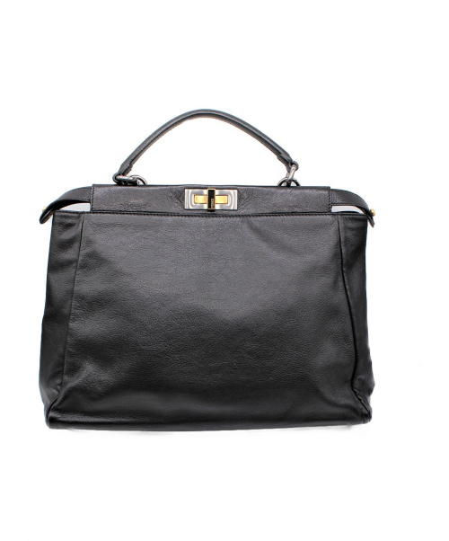 FENDI（フェンディ）FENDI (フェンディ) ピーカブーラージ ブラック サイズ:- ピーカブーラージ 8BN210 レザーの古着・服飾アイテム