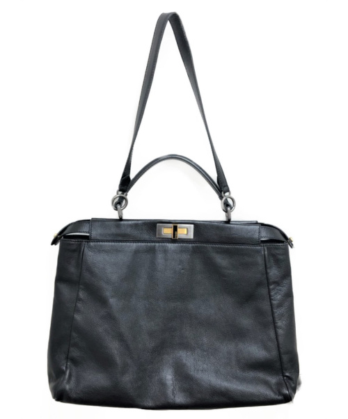 FENDI（フェンディ）FENDI (フェンディ) ピーカブーラージ ブラック サイズ:- ピーカブーラージ 8BN210 レザーの古着・服飾アイテム