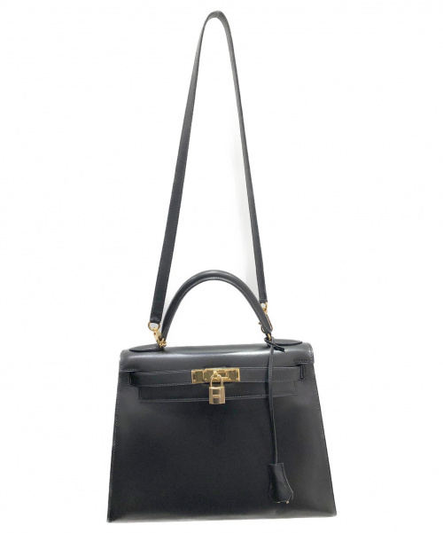 HERMES（エルメス）HERMES (エルメス) ケリー28 ブラック サイズ:28 ケリー28 外縫い ゴールド金具 ○Z(1996年)の古着・服飾アイテム