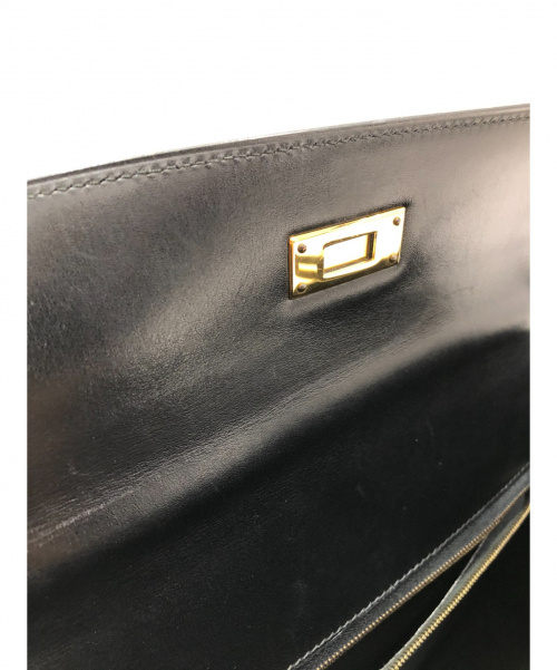 HERMES（エルメス）HERMES (エルメス) ケリー28 ブラック サイズ:28 ケリー28 外縫い ゴールド金具 ○Z(1996年)の古着・服飾アイテム