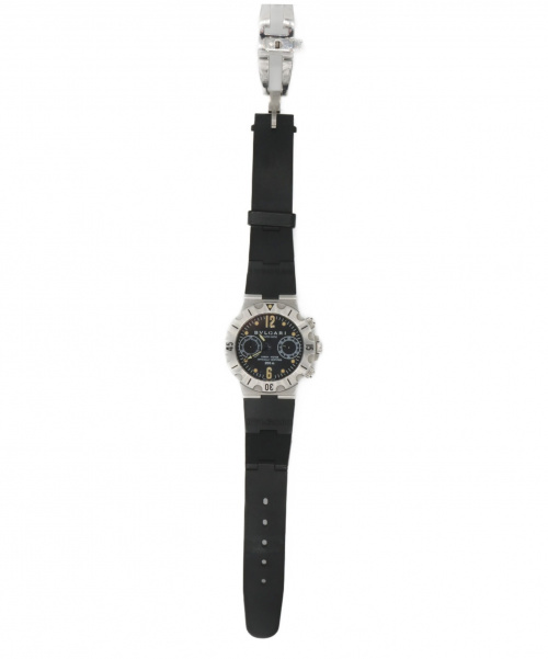BVLGARI（ブルガリ）BVLGARI (ブルガリ) ディアゴノ スクーバ クロノグラフ ブラック サイズ:38ｍｍの古着・服飾アイテム