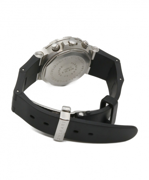 BVLGARI（ブルガリ）BVLGARI (ブルガリ) ディアゴノ スクーバ クロノグラフ ブラック サイズ:38ｍｍの古着・服飾アイテム