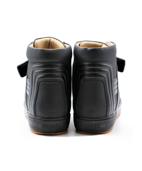 HERMES（エルメス）HERMES (エルメス) ハイカットスニーカー ブラック サイズ:41.5の古着・服飾アイテム