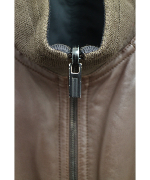 HERMES（エルメス）HERMES (エルメス) リバーシブルレザーブルゾン ブラウン サイズ:48 秋冬物の古着・服飾アイテム