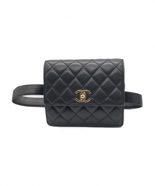 CHANEL（シャネル）CHANEL (シャネル) ウエストポーチ ブラック サイズ:-の古着・服飾アイテム