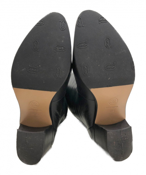 CHANEL（シャネル）CHANEL (シャネル) ロングブーツ ブラック サイズ:38 1/2Cの古着・服飾アイテム
