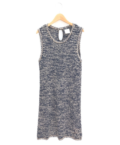 CHANEL（シャネル）CHANEL (シャネル) ワンピース・ボレロセット ネイビー サイズ:42の古着・服飾アイテム