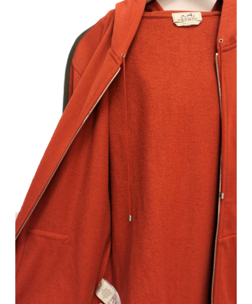 HERMES（エルメス）HERMES (エルメス) 切替ジップパーカー レッド サイズ:M 春秋物の古着・服飾アイテム