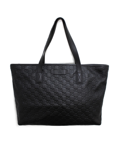 GUCCI（グッチ）GUCCI (グッチ) グッチシマ レザートートバッグ ブラック サイズ:- グッチシマ 211137 ■の古着・服飾アイテム