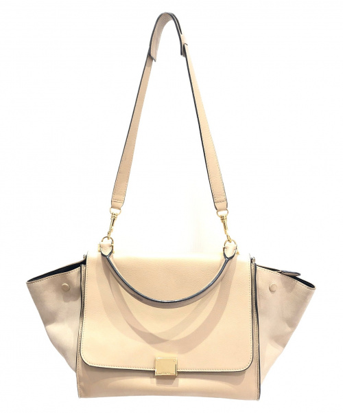 CELINE（セリーヌ）CELINE (セリーヌ) トラペーズ グレージュ サイズ:ミディアム レザー×スエードの古着・服飾アイテム