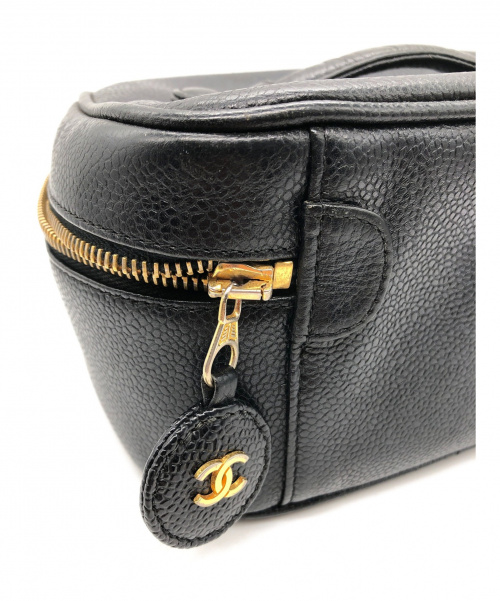 CHANEL（シャネル）CHANEL (シャネル) バニティバッグ ブラック サイズ:- キャビアスキンの古着・服飾アイテム