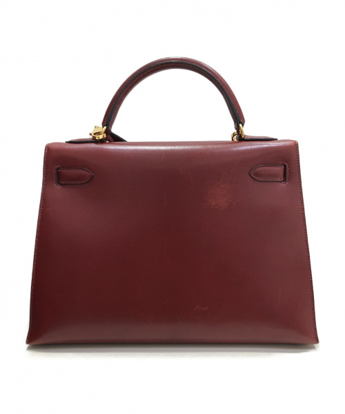 HERMES（エルメス）HERMES (エルメス) ケリー32 ボルドー サイズ:32 ケリー32 外縫い ボックスカーフ □Bの古着・服飾アイテム