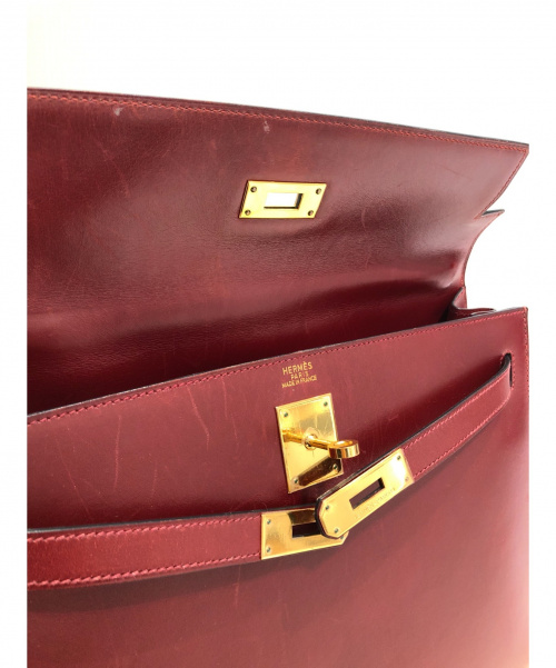HERMES（エルメス）HERMES (エルメス) ケリー32 ボルドー サイズ:32 ケリー32 外縫い ボックスカーフ □Bの古着・服飾アイテム