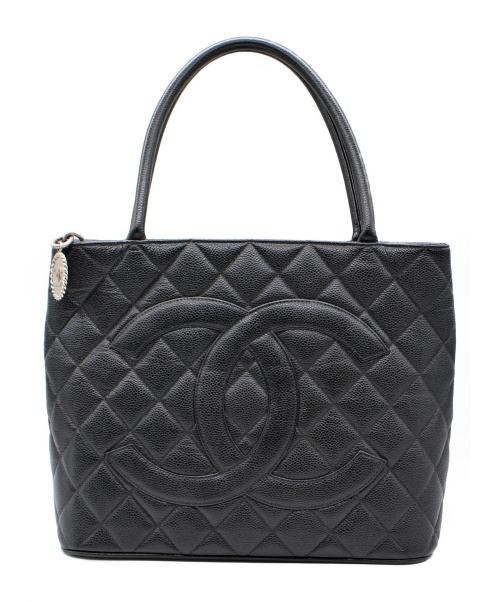 CHANEL（シャネル）CHANEL (シャネル) 復刻トートバッグ ブラック サイズ:- A01804 キャビアスキン 6128251の古着・服飾アイテム