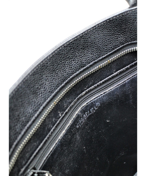 CHANEL（シャネル）CHANEL (シャネル) 復刻トートバッグ ブラック サイズ:- A01804 キャビアスキン 6128251の古着・服飾アイテム
