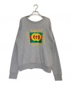 GUCCIグッチ）の古着「Vintage Logo Sweat Tiger Embroidery」｜グレー