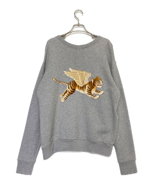 GUCCI（グッチ）GUCCI (グッチ) Vintage Logo Sweat Tiger Embroidery グレー サイズ:XSの古着・服飾アイテム