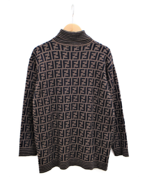 FENDI（フェンディ）FENDI (フェンディ) ズッカ柄ニット ブラウン サイズ:-の古着・服飾アイテム