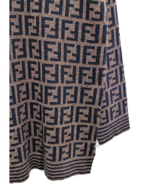 FENDI（フェンディ）FENDI (フェンディ) ズッカ柄ニット ブラウン サイズ:-の古着・服飾アイテム