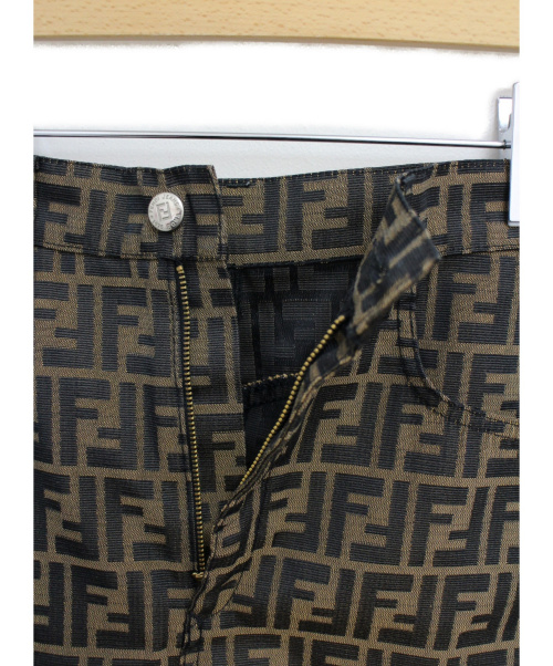 FENDI（フェンディ）FENDI (フェンディ) ズッカ柄スカート ブラウン サイズ:38の古着・服飾アイテム