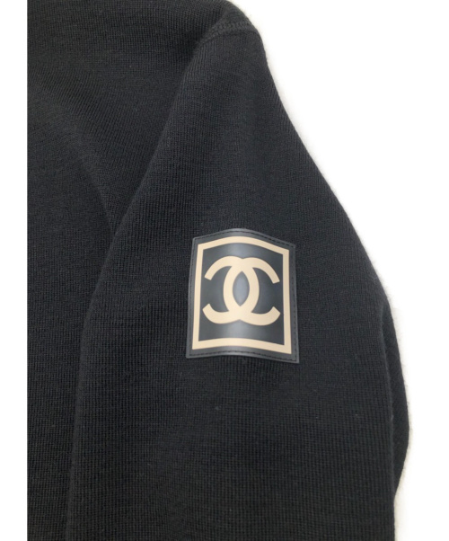 CHANEL（シャネル）CHANEL (シャネル) ニットパーカー ブラック サイズ:40の古着・服飾アイテム