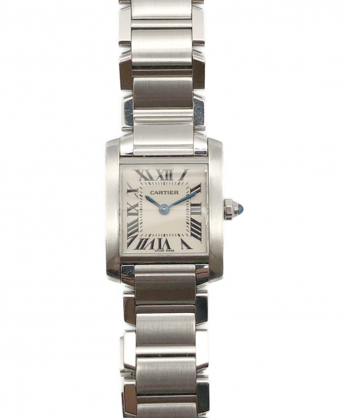 Cartier（カルティエ）Cartier (カルティエ) タンクフランセーズ ホワイト サイズ:SM タンクフランセーズSM W51008Q3 クォーツ ステンレススチールの古着・服飾アイテム