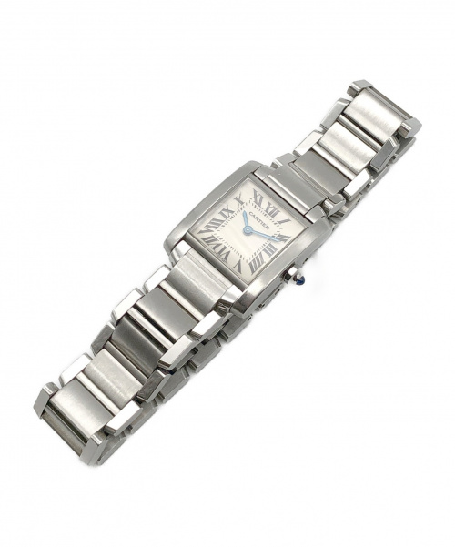 Cartier（カルティエ）Cartier (カルティエ) タンクフランセーズ ホワイト サイズ:SM タンクフランセーズSM W51008Q3 クォーツ ステンレススチールの古着・服飾アイテム