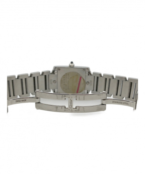 Cartier（カルティエ）Cartier (カルティエ) タンクフランセーズ ホワイト サイズ:SM タンクフランセーズSM W51008Q3 クォーツ ステンレススチールの古着・服飾アイテム