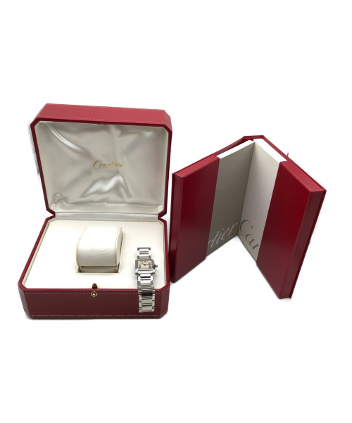 Cartier（カルティエ）Cartier (カルティエ) タンクフランセーズ ホワイト サイズ:SM タンクフランセーズSM W51008Q3 クォーツ ステンレススチールの古着・服飾アイテム