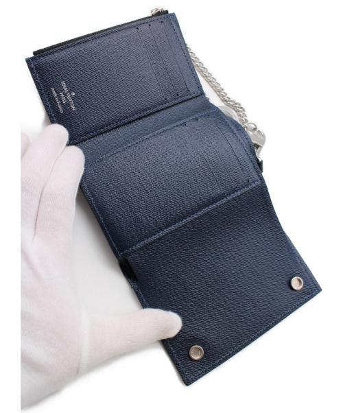 LOUIS VUITTON（ルイ ヴィトン）LOUIS VUITTON (ルイヴィトン) チェーン コンパクトウォレット ブラック サイズ:- エピ M63518 SN4197の古着・服飾アイテム