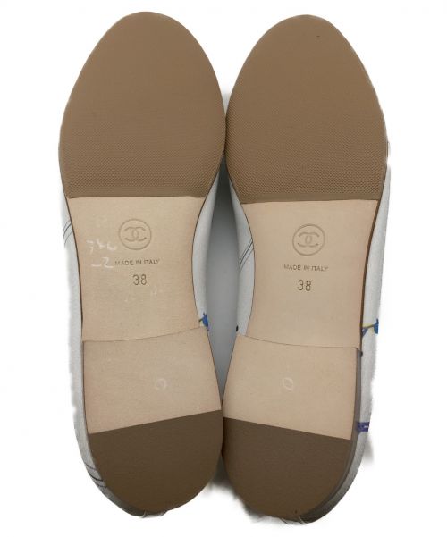 CHANEL（シャネル）CHANEL (シャネル) バレエパンプス ホワイト サイズ:38の古着・服飾アイテム