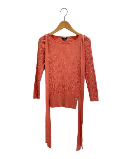 CHANEL（シャネル）CHANEL (シャネル) 肩リボン付ニット ピンク サイズ:34の古着・服飾アイテム