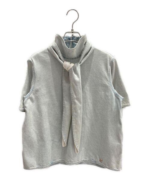 CHANEL（シャネル）CHANEL (シャネル) ボウタイデニムブラウス サイズ:34の古着・服飾アイテム