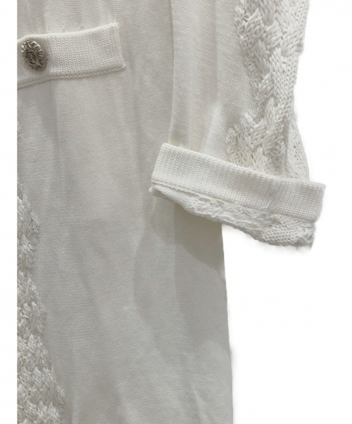 CHANEL（シャネル）CHANEL (シャネル) ロングカーディガン ホワイト サイズ:38の古着・服飾アイテム