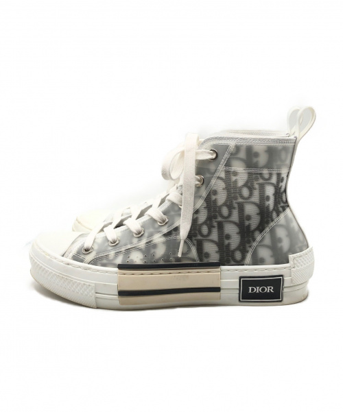 Christian Dior（クリスチャン ディオール）Christian Dior (クリスチャンディオール) ロゴハイカットスニーカー サイズ:37 オブリークキャンバスの古着・服飾アイテム